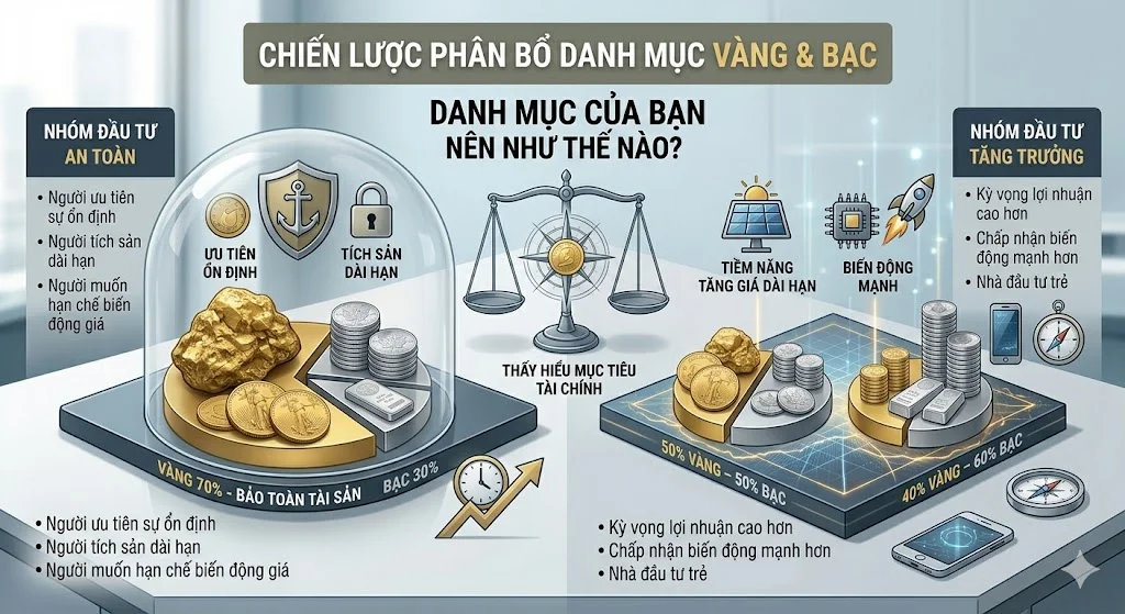 các nhóm đầu tư vàng và Bạc